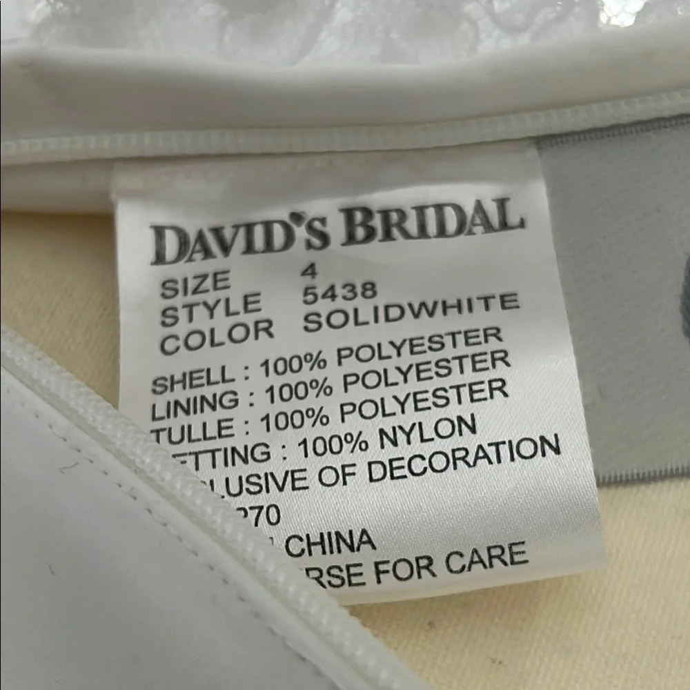 MAKE OFFER Oleg Cassini Strapless David’s Bridal White Wedding Dress - Picture 6 of 16